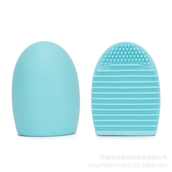 Silikone Makeup Brush Cleaner Egg Wash Tool (Lake Blue)