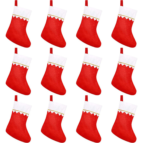 12 Julstrumpor, Julstövlar, Julstrumpor att fylla och hänga upp julklappar i