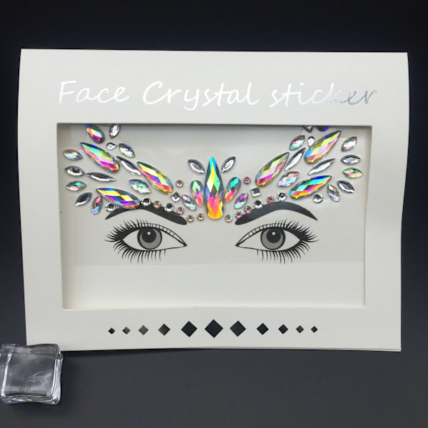 4 stk Nye Akryl Ansikts Klistremer Rhinestone Miljøvennlig Resin Rhinestone Ansikt