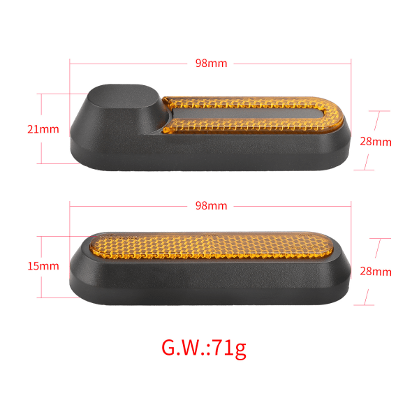 Hjuldeksler med refleks for M365 Pro Pro2 1S - grå/gul