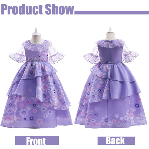 Flickor Kostym Cosplay Prinsessa Tutu Klä Ut Halloween, 120cm