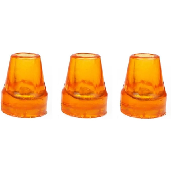 3 stk. Krykketop, 19 mm Krykketop, Universal Vandrestavspids, Robust Vandrestavspids Udskiftning (Orange)
