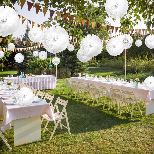 18 DIY dekorativa vävnader Pom Poms Blomsterbollar Perfekt Party Bröllop Familj