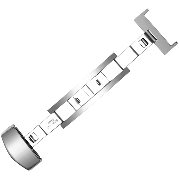 Se på deployant spenne for rustfritt stål klokke stropp polering erstatning i , sølv - 18mm