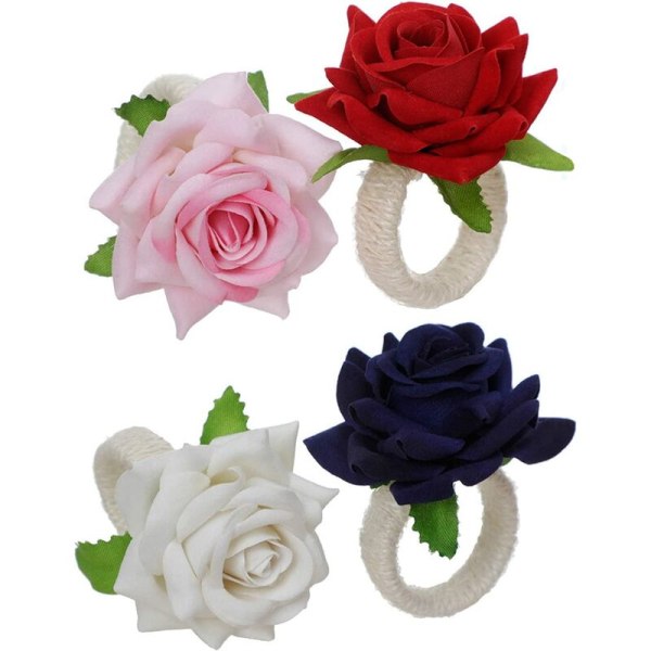 Romantisk kreativ serviettring Delikat serviettring Rose Flower Shape Decora