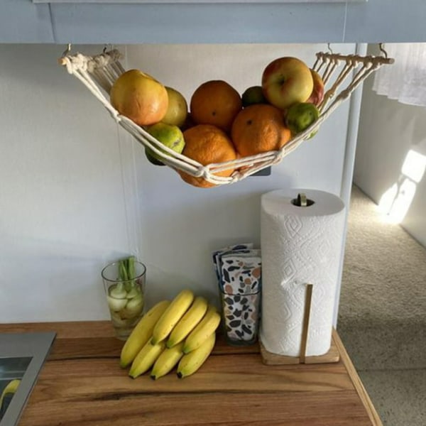 Återanvändbar hängande förvaring Mesh Tvättbar vägghängande frukt Bas