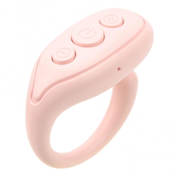 Fjernbetjening Sidevender kompatibel med Mobiltelefoner og Romanlæsning Klik som Selfie Enhed Pink