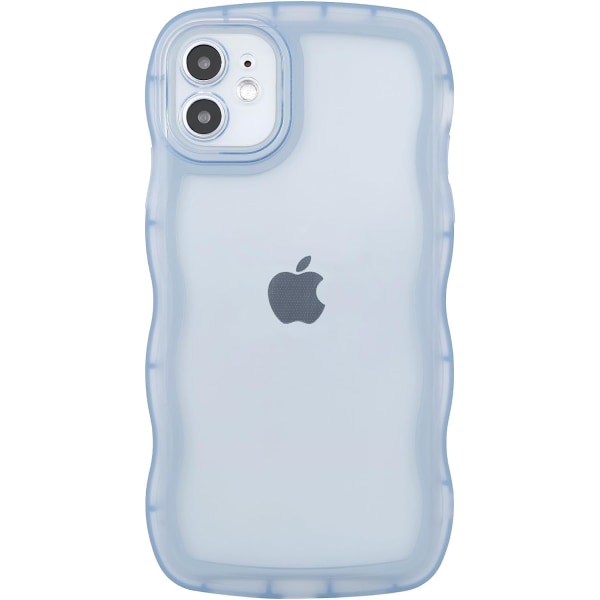 Passar till iPhone 12 telefonfodral, Curly Wave Frame Shape Solid C