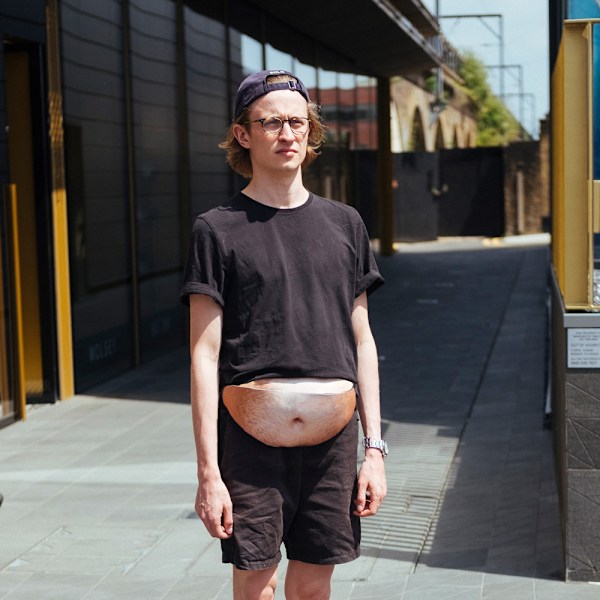Sjov julegave, ølmave taske til far 3d falsk ølmave taske f