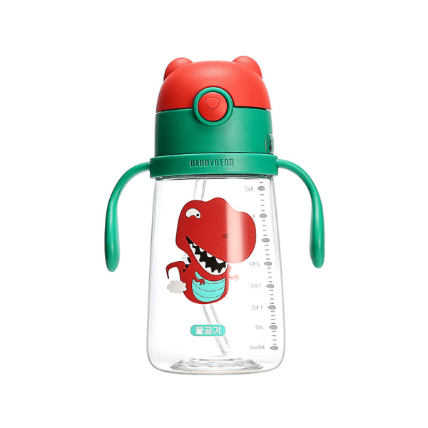 Sippy-kopper med blinkende lys Vekte halmkopper Sølsikker babyflaske