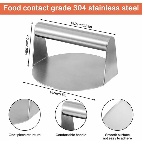 304 stainless steel manual hamburger press (round) for tool room