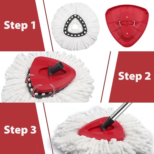 4 stk. Spin Mop-erstatningshoder Spin Mop-hodepåfyll kompatibel
