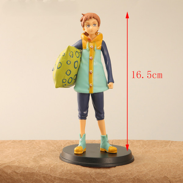 De syv dødssynder Vrede af guderne Anime Figur Kong Tegneseriefigur Stående Model Periferi Statue Bakke Model Ornament Fødselsdagsgave 16,5c