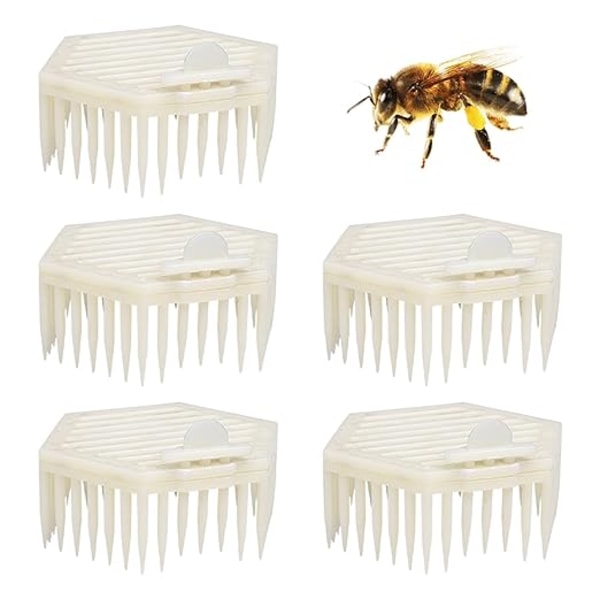 Plast drottningbi bur hexagon form drottningbi bur drottning märkning bur biodling avel kopp kit biodlare verktyg biodling utrustning 8 x 7 x 3 cm