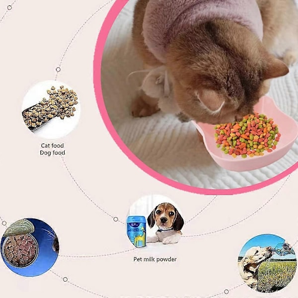 3 st Kattskålar Halkfria Multifunktionella Skålar Plast
