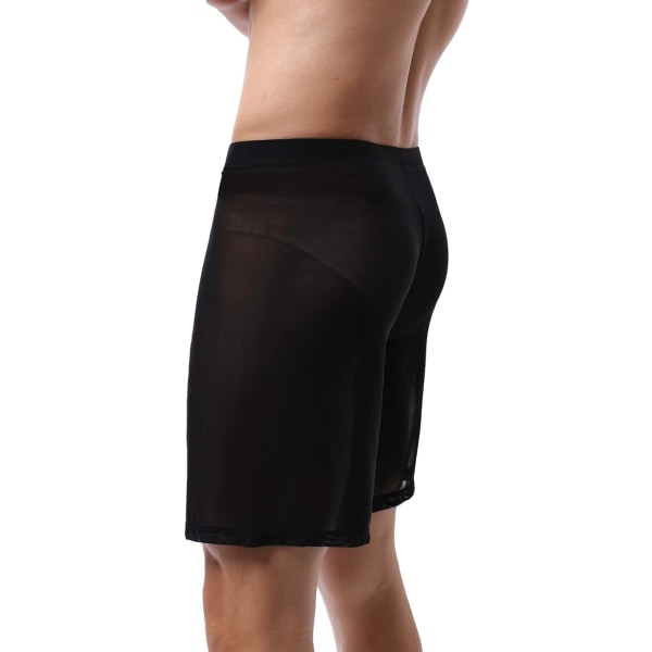 Men's See Through Shorts Mesh Loose Shorts Lounge Undertøy Cover up Boxer