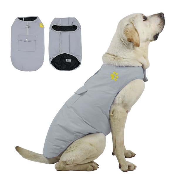 Vanntett vinterhundekåpe, vinterhundekåpe, ullfôret