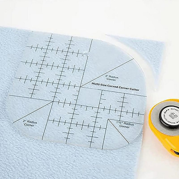 Akryl sykurve hjørneskjæringslinjal sy patchwork linjal symal syverktøy DIY sytilbehør