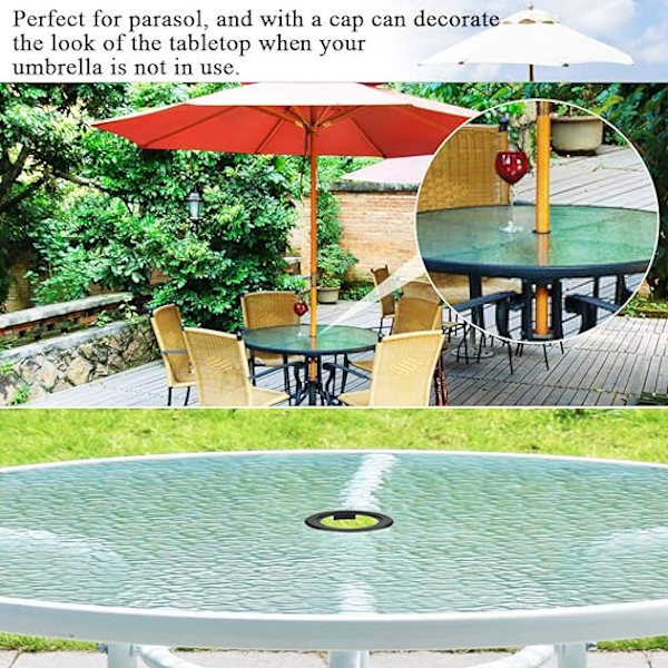 2 stk. parasol bord hulring 42mm hulbeskytter terrassebord anti