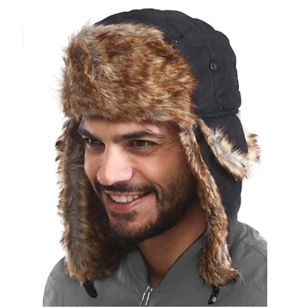 Unisex flyghatt, rysk hatt, unisex vinterhatt, fuskpälshatt g
