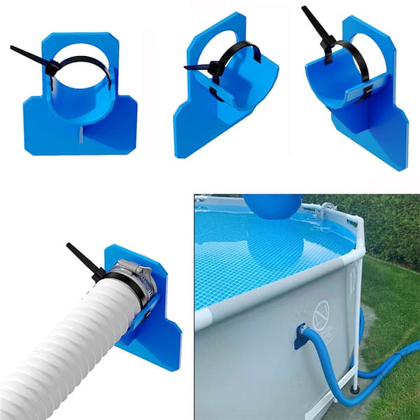 2 slangklämmor för pool: Blå - Passar slangar på 30-37 mm, t.ex. Intex