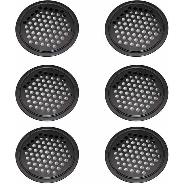 6 stk. rustfrit stål ventilationsgitter til garderobeskabe - 60 mm ventilationsgitter runde køkkenventilationsgitter