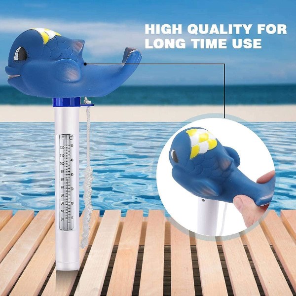 Simtermometer för simbassäng, simtermometer med rep, flytande 11
