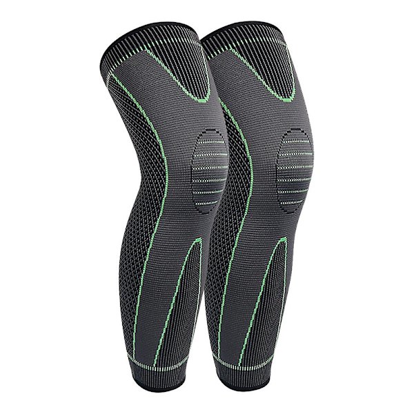 1 par stickade nylon sport förlängda knäskydd herr- och damhöst och