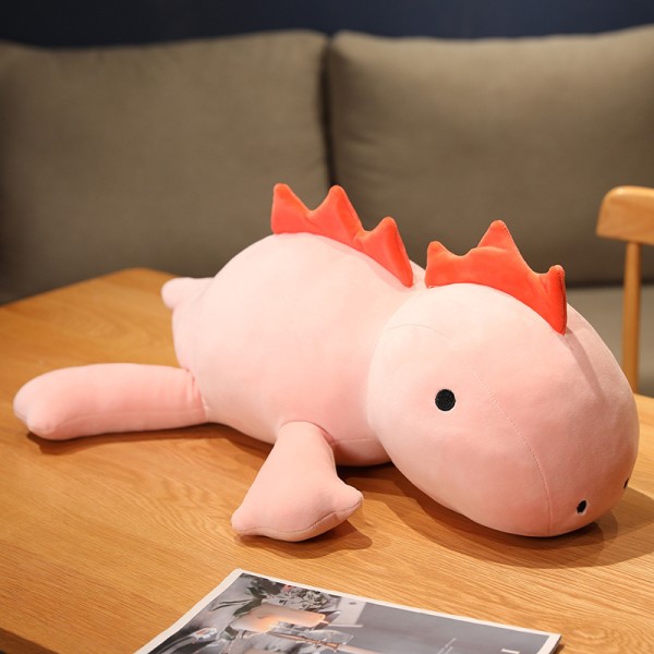 Dinosaurie viktade plyschdjur för ångest och stresslindring – Fyllning med PP-bomull 1 LB – Dinosaurie plysch med bedårande rosa design – Idealisk kastkudde, dekoration (1 st, rosa, 35 cm)