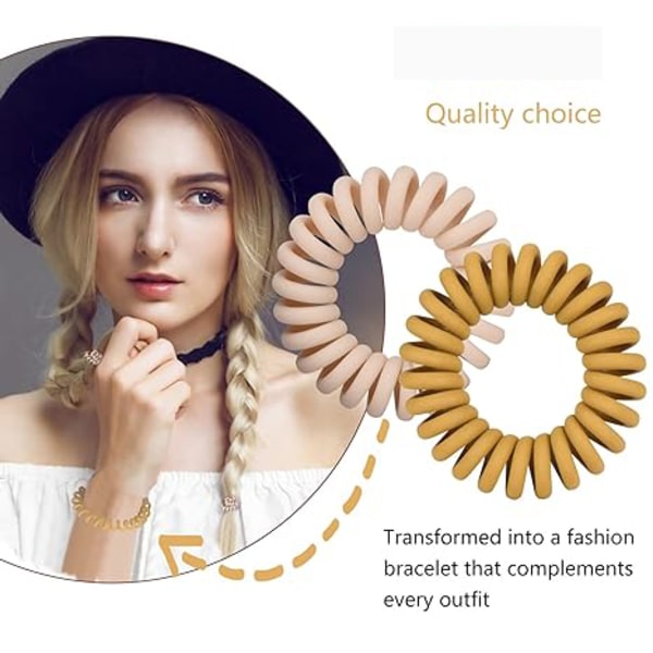 Pannband, 18-pack elastiska hårband för kvinnor, spiralfria hårband, n