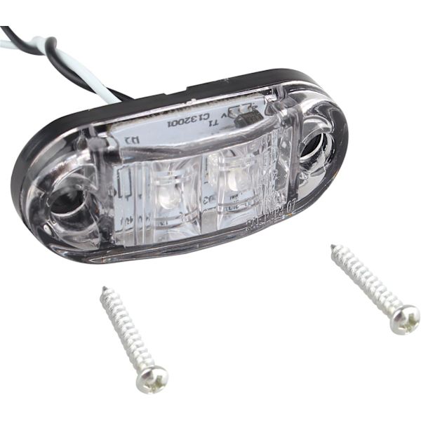 4 st vita 12V/24V ovala LED-sidomarkeringsljus främre bakljus lampor Univ
