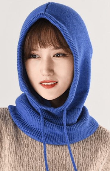 Vinterhatte kompatible Kvinder Balaclava Strikket Hue Strikket Hætte Balaclava