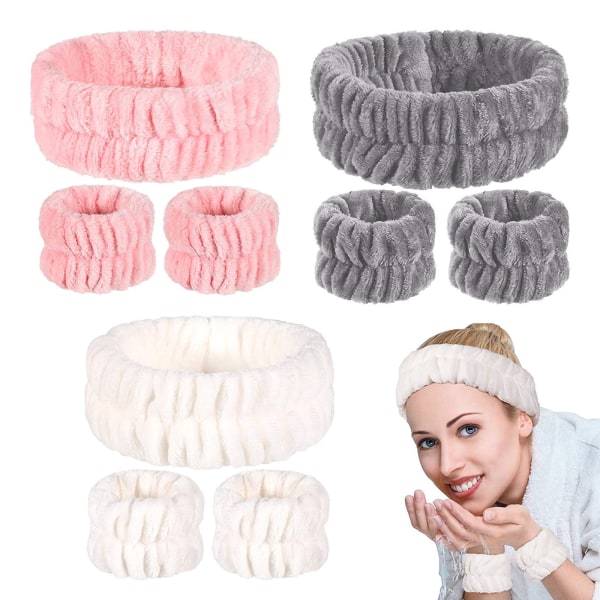 Dame håndleds håndklæder til ansigtsvask, mikrofiber håndleds spa vaskehåndklæde bånd