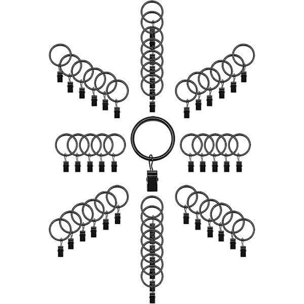 50 kappaletta verhorinkuloita, sisähalkaisija 32 mm, ulkohalkaisija 39 mm