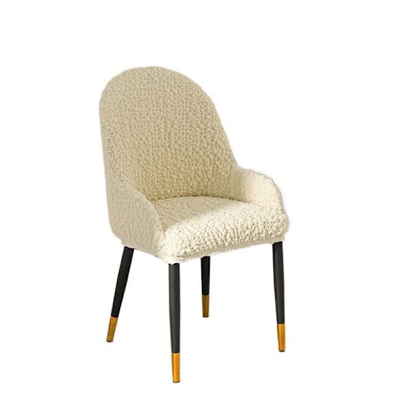 Högkvalitativ Modern Wingback-Fåtöljöverdrag, Stretch Anti-Fläck Böjd Armstolsöverdrag, Allsäsong Universal Plisserad Tyg Möbelskydd