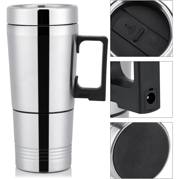 Elektrisk kedel bilvarme kop 300ml kaffe te varme kop rustfrit stål