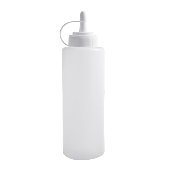 1 stk 300 ml plast klar klemmeflaske for saus