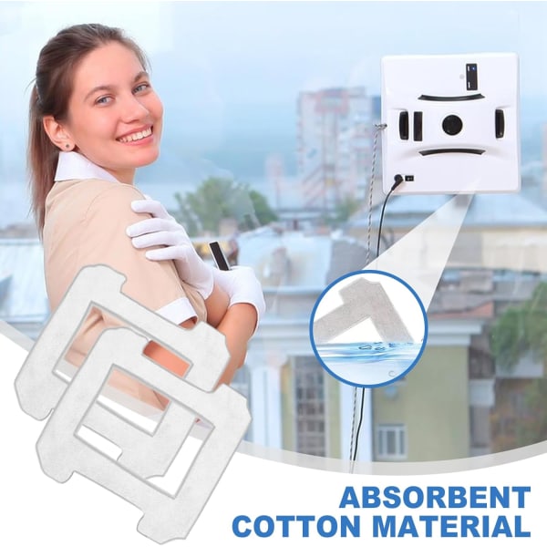 Set med 6 rengöringsdukar till Ecovacs Winbot: Återanvändbara och tvättbara rengöringsdukar