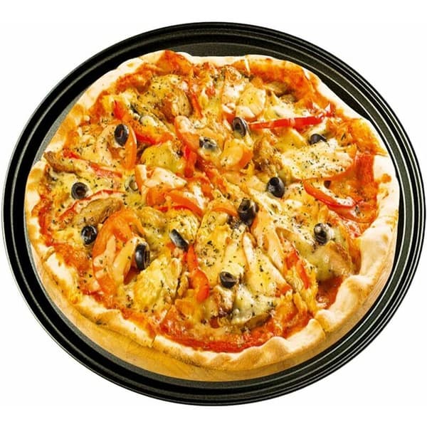 Pizza Punch Pan Karbonstål Multifunksjonell Perforert Ovnspan Non-Stick Pizzapanne