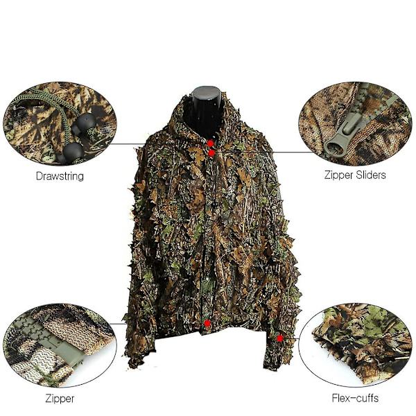 Camo Suits Suits 3d Blade Woodland Camouflage Tøj Hær Sniper Militær