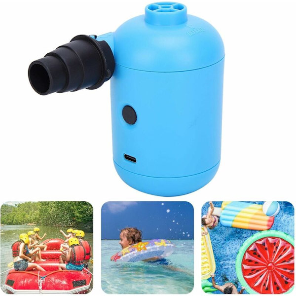 Elektrisk uppblåsbar pump, elektrisk pump luftpump för simbassäng uppblåsbara, elektrisk båtpump för hem uppblåsbar säng soffa elektrisk luftpump 6.5X6X9.5C