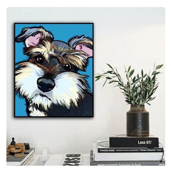 5d diamantmaleri valp stue dekorasjon maleri diy diamantmaling