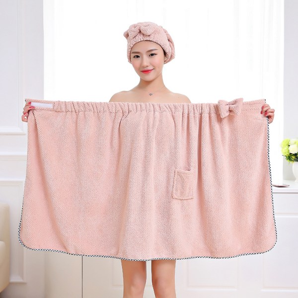 Håndklædeindpakning til kvinder Håndklædebadekåbe Superabsorberende Blød Ter