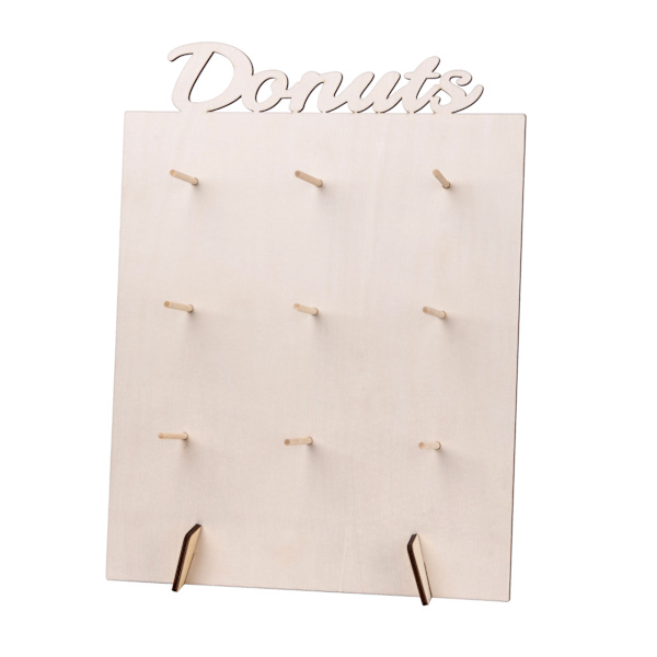 Premium Donut Veggstativ Gjenbrukbar Donut Holder Board Display 9 Donuts 40*30
