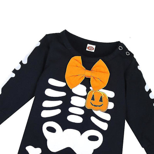Unisex-vauvojen Halloween-puuvillasta valmistettu napitettava yöasu ja leikkiasu - 100 cm