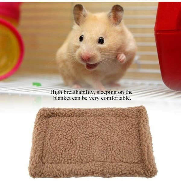 Liten marsvin hamster säng hus rektangulär plysch varm matta sovkudde