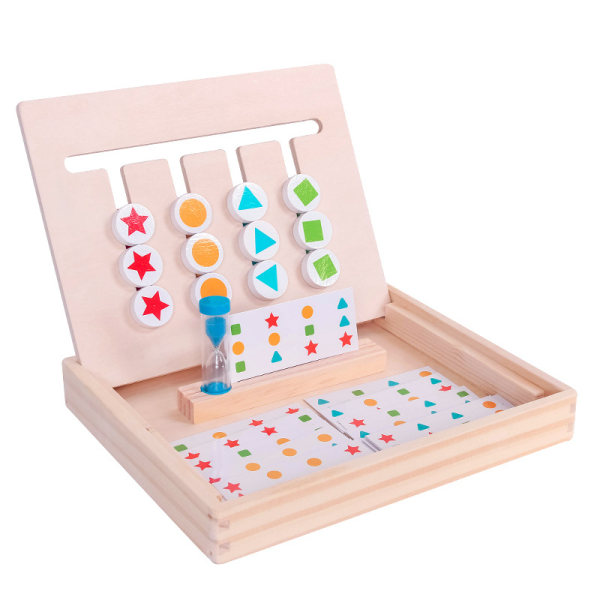 Montessori-oppimislelut Liukupalapeli Väri- ja muotopeli Aivopähkinä