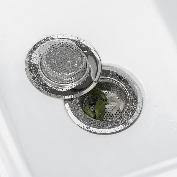 Köksavloppssil - Rostfritt Stål, Anti-Igentäppning, 2-pack (11cm Diameter)
