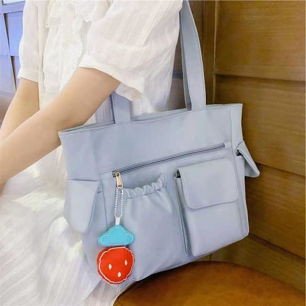 Nylon Crossbody Taske Messenger Taske Harajuku Casual Mode Håndtaske Daglig Pendling Multi-lomme Crossbody Taske kompatibel Kvinder (blå)