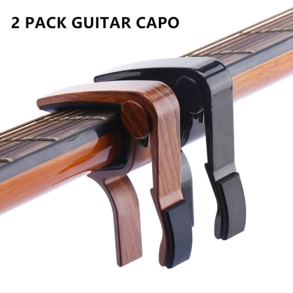 Gitar Capo for Akustisk og Elektrisk Gitar Tilbehør 2-pakning